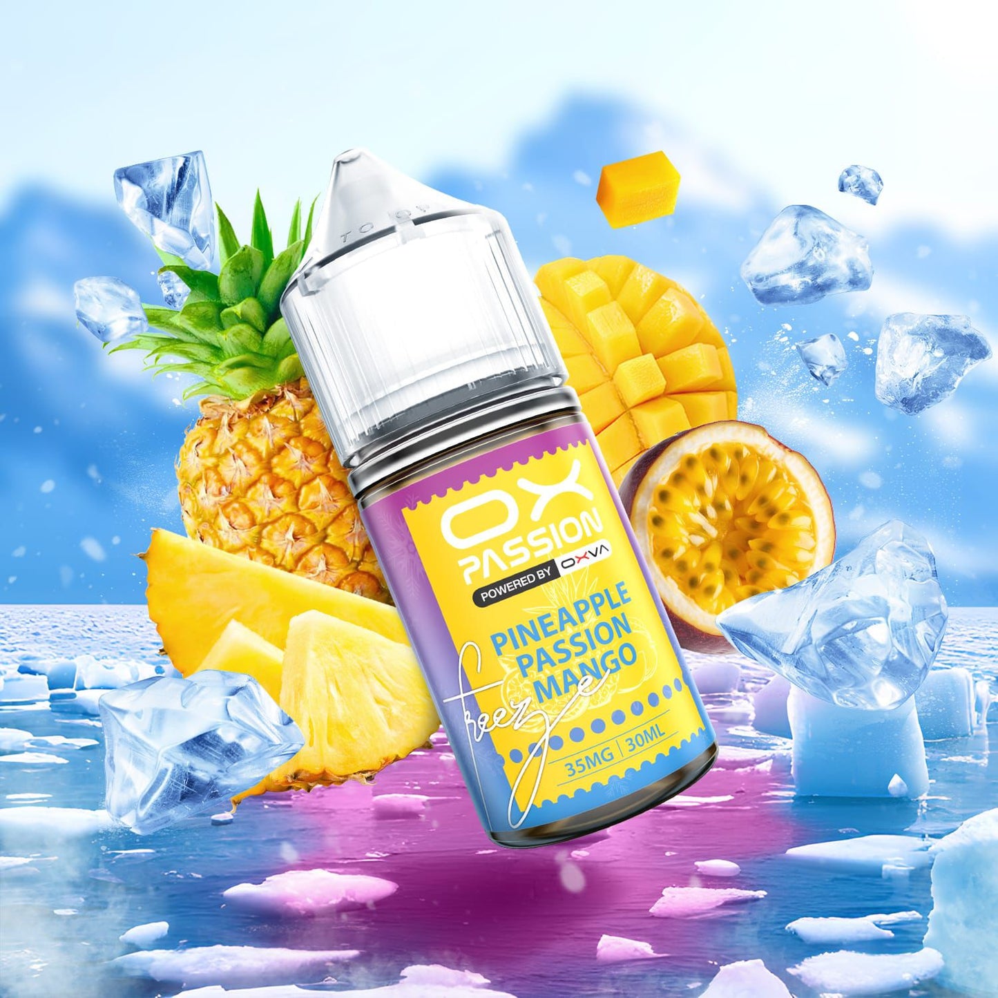Ox Passion Freeze Flavor Pineapple Passion Mango 30ml By Oxva