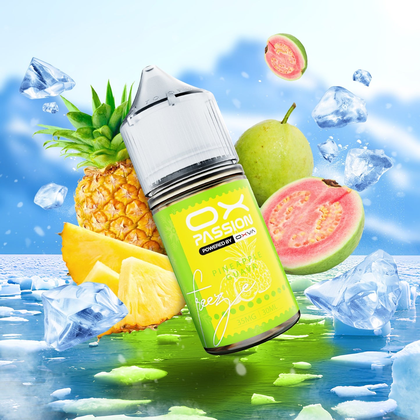 Ox Passion Freeze Flavor Pineapple Guava 30ml By Oxva