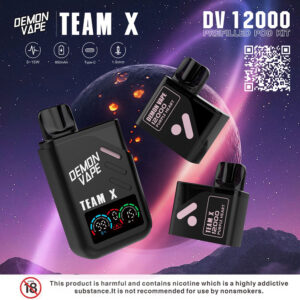 Team X DV Refillable 3% 12,000 Puffs Disposable only Pod