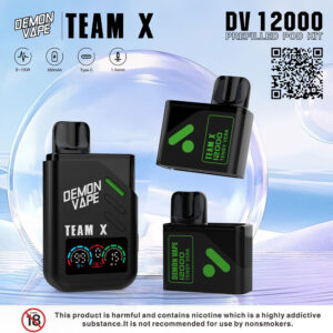 Team X DV Refillable 3% 12,000 Puffs Disposable only Pod