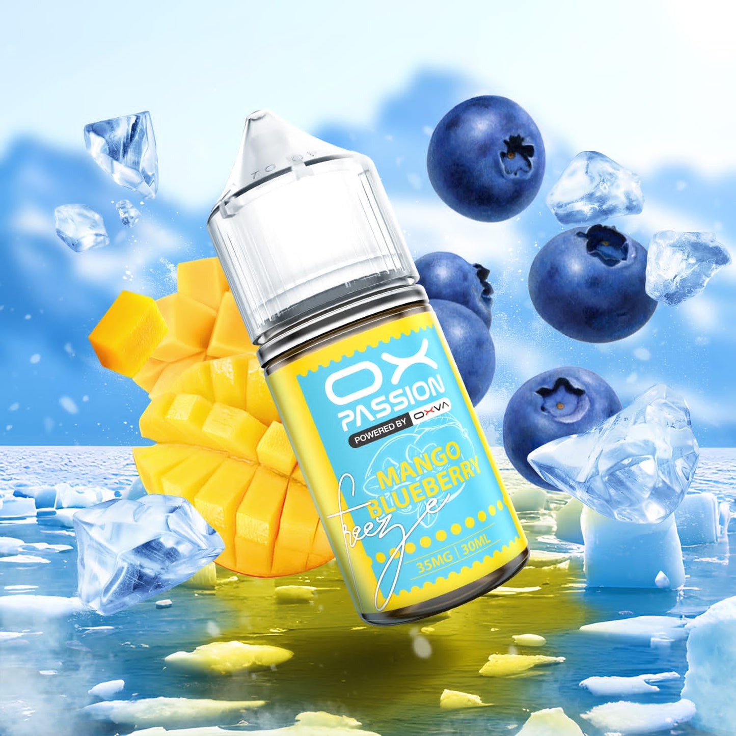 Ox Passion Freeze Flavor Mango Blueberry 30ml By Oxva