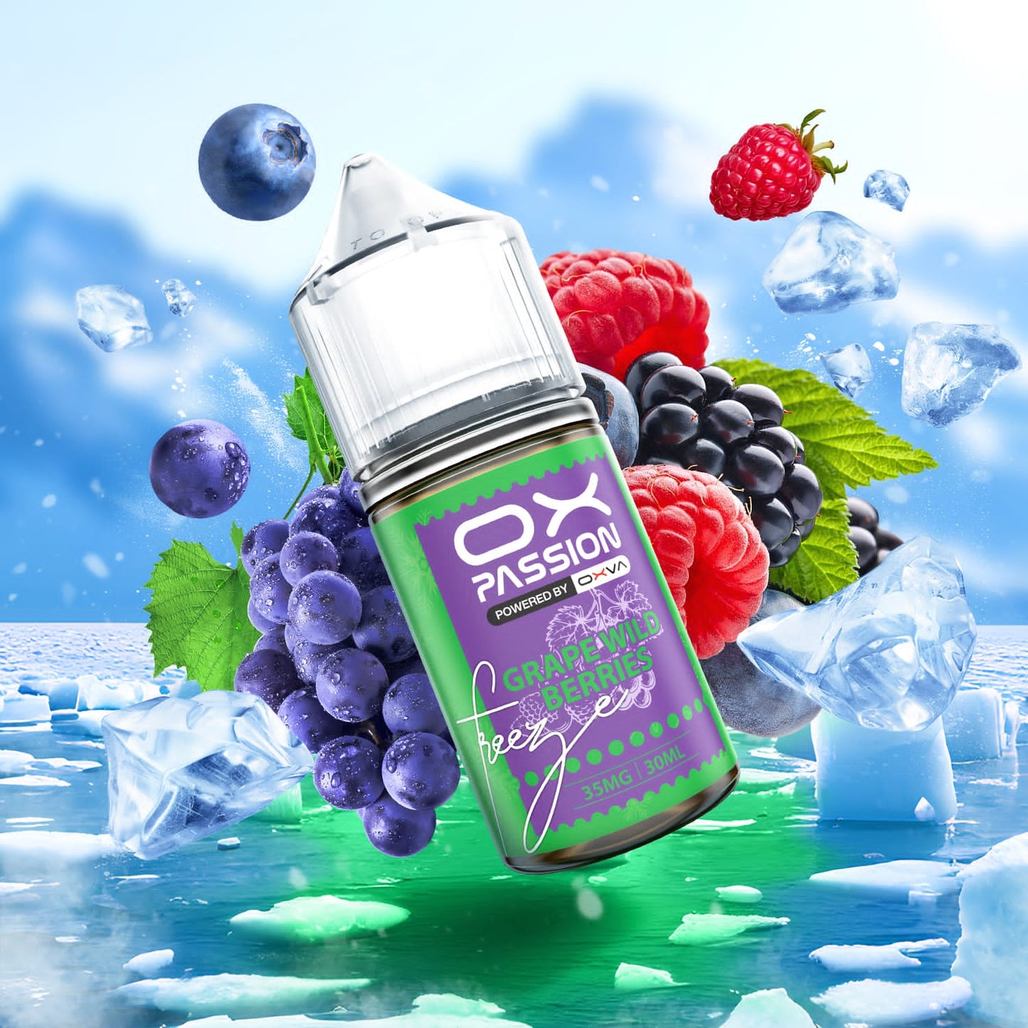 Ox Passion Freeze Flavor Grape Wild Berries 30ml By Oxva
