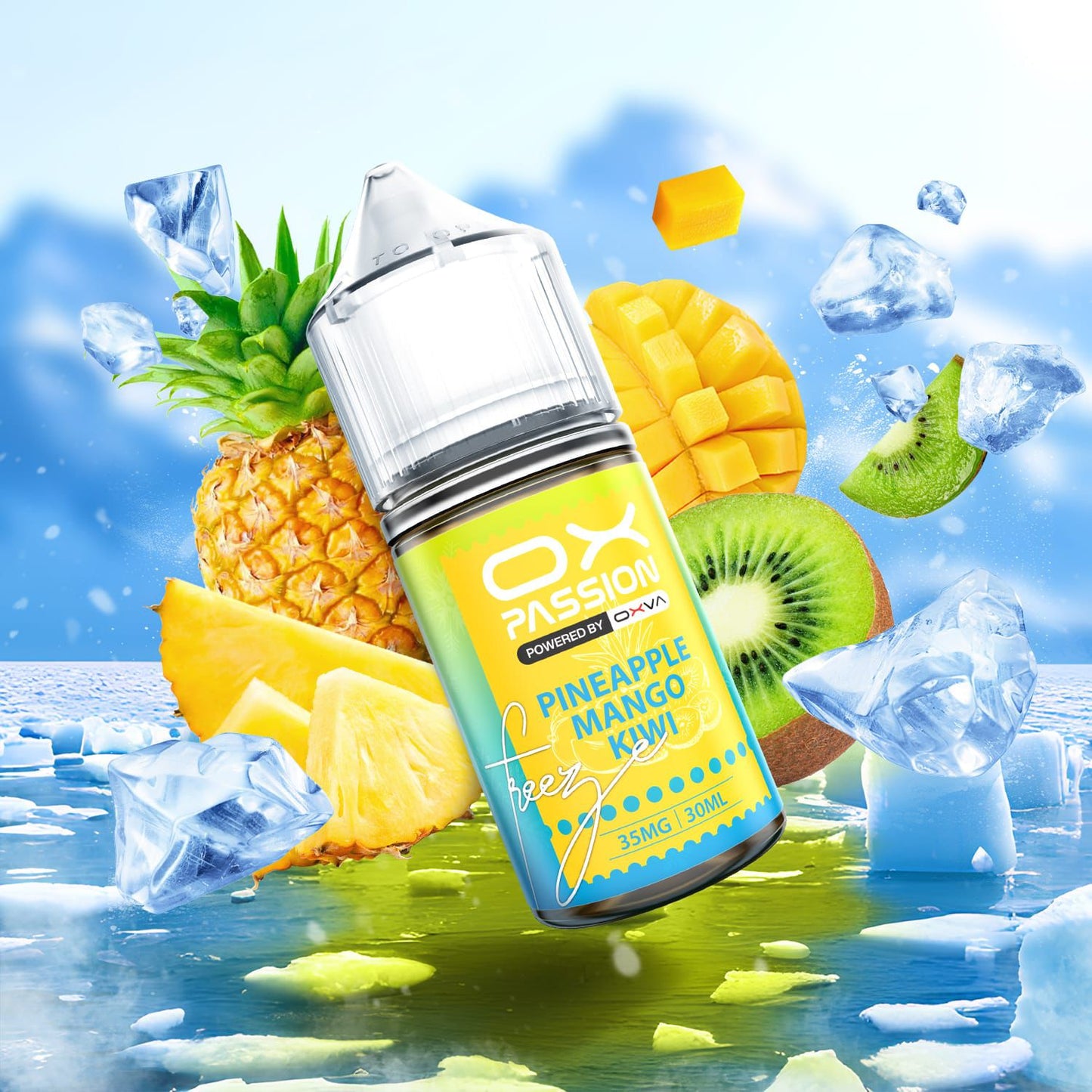 Ox Passion Freeze Flavor Pineapple Mango Kiwi 30ml By Oxva