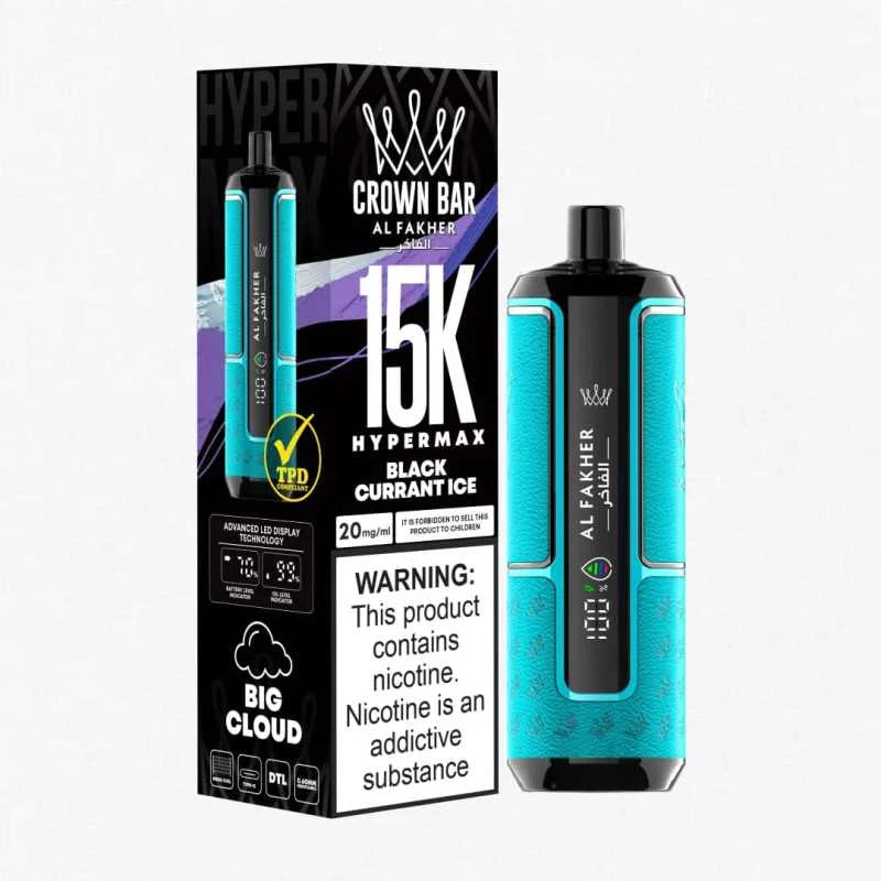 AL FAKHER CROWN BAR HYPER MAX 15K PUFFS DISPOSABLE VAPE