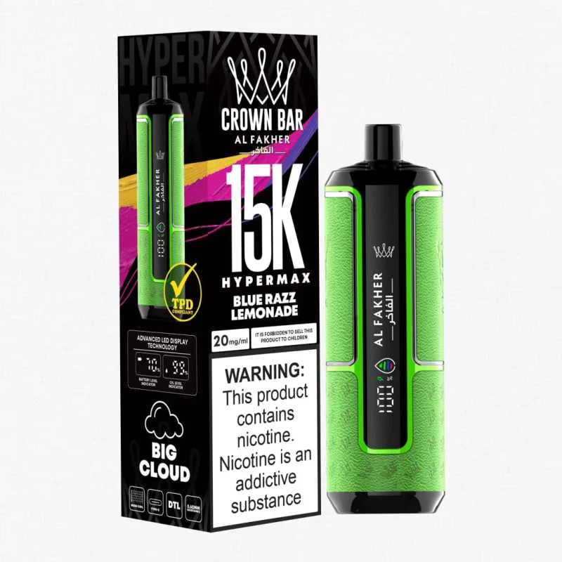 AL FAKHER CROWN BAR HYPER MAX 15K PUFFS DISPOSABLE VAPE