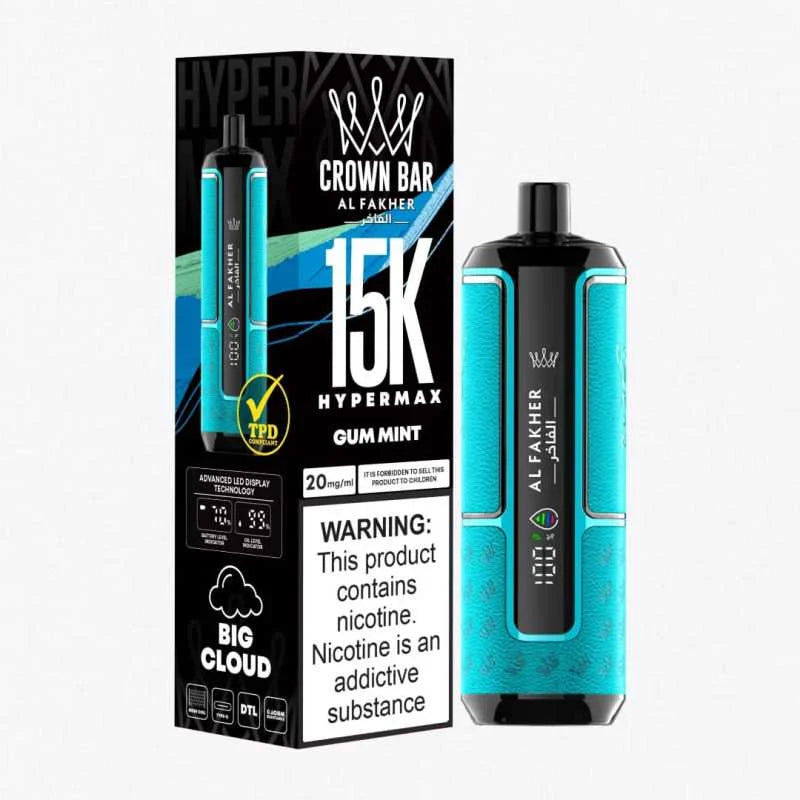 AL FAKHER CROWN BAR HYPER MAX 15K PUFFS DISPOSABLE VAPE