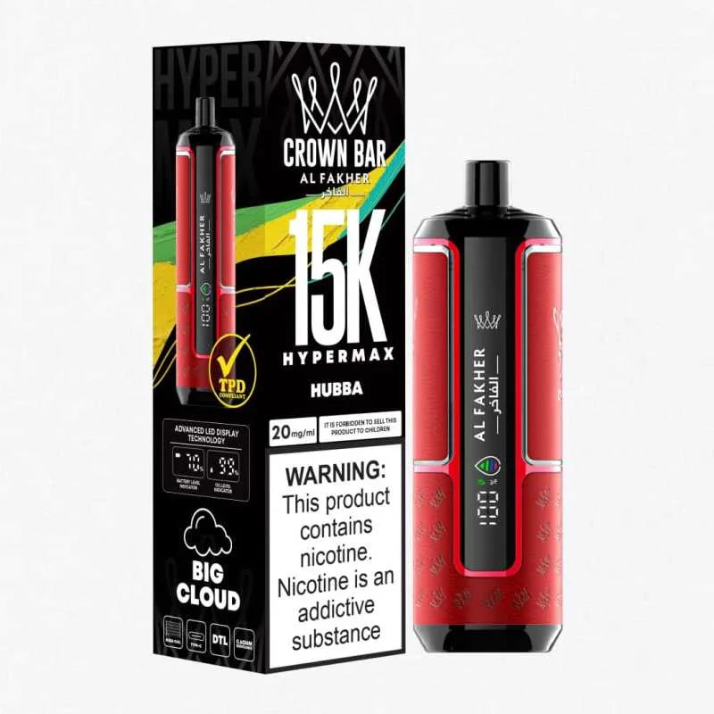 AL FAKHER CROWN BAR HYPER MAX 15K PUFFS DISPOSABLE VAPE