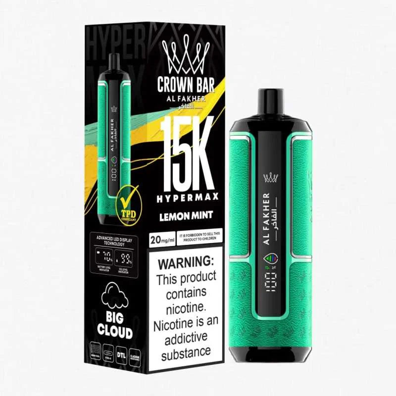 AL FAKHER CROWN BAR HYPER MAX 15K PUFFS DISPOSABLE VAPE
