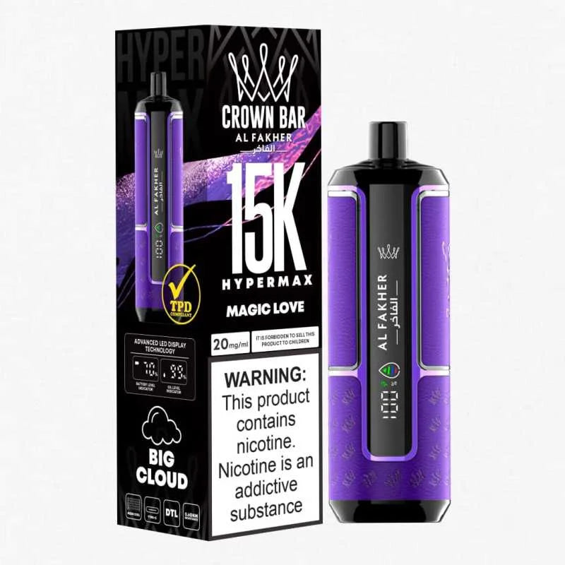 AL FAKHER CROWN BAR HYPER MAX 15K PUFFS DISPOSABLE VAPE