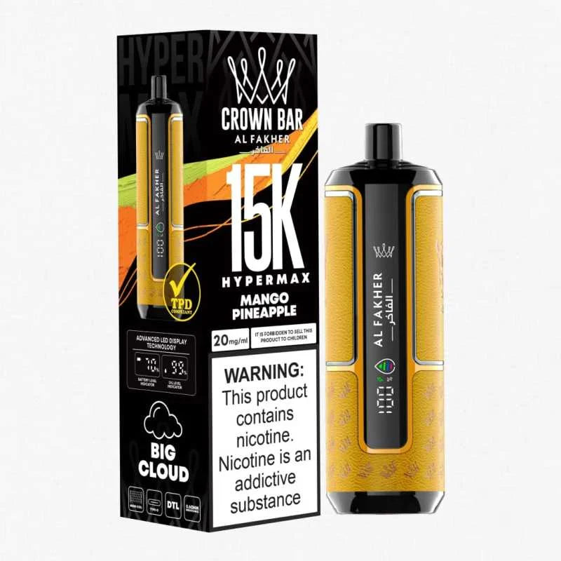 AL FAKHER CROWN BAR HYPER MAX 15K PUFFS DISPOSABLE VAPE