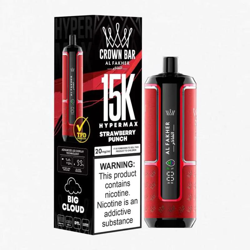 AL FAKHER CROWN BAR HYPER MAX 15K PUFFS DISPOSABLE VAPE