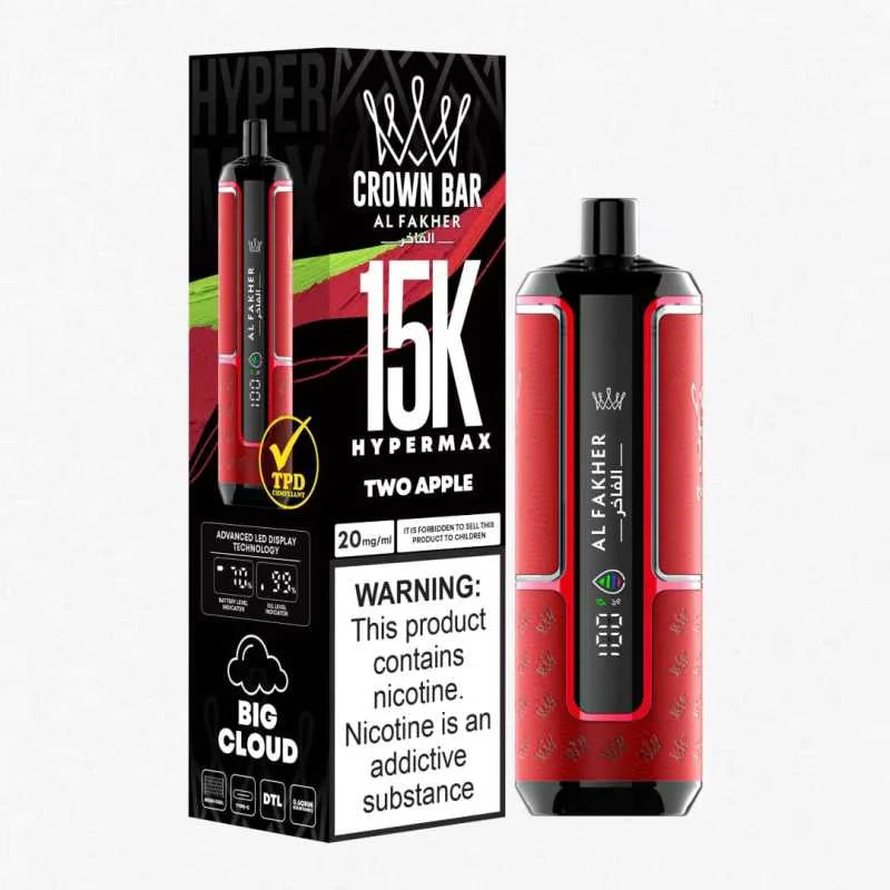 AL FAKHER CROWN BAR HYPER MAX 15K PUFFS DISPOSABLE VAPE
