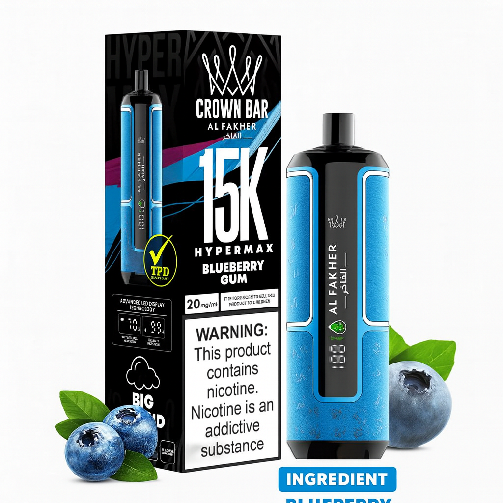 AL FAKHER CROWN BAR HYPER MAX 15K PUFFS DISPOSABLE VAPE