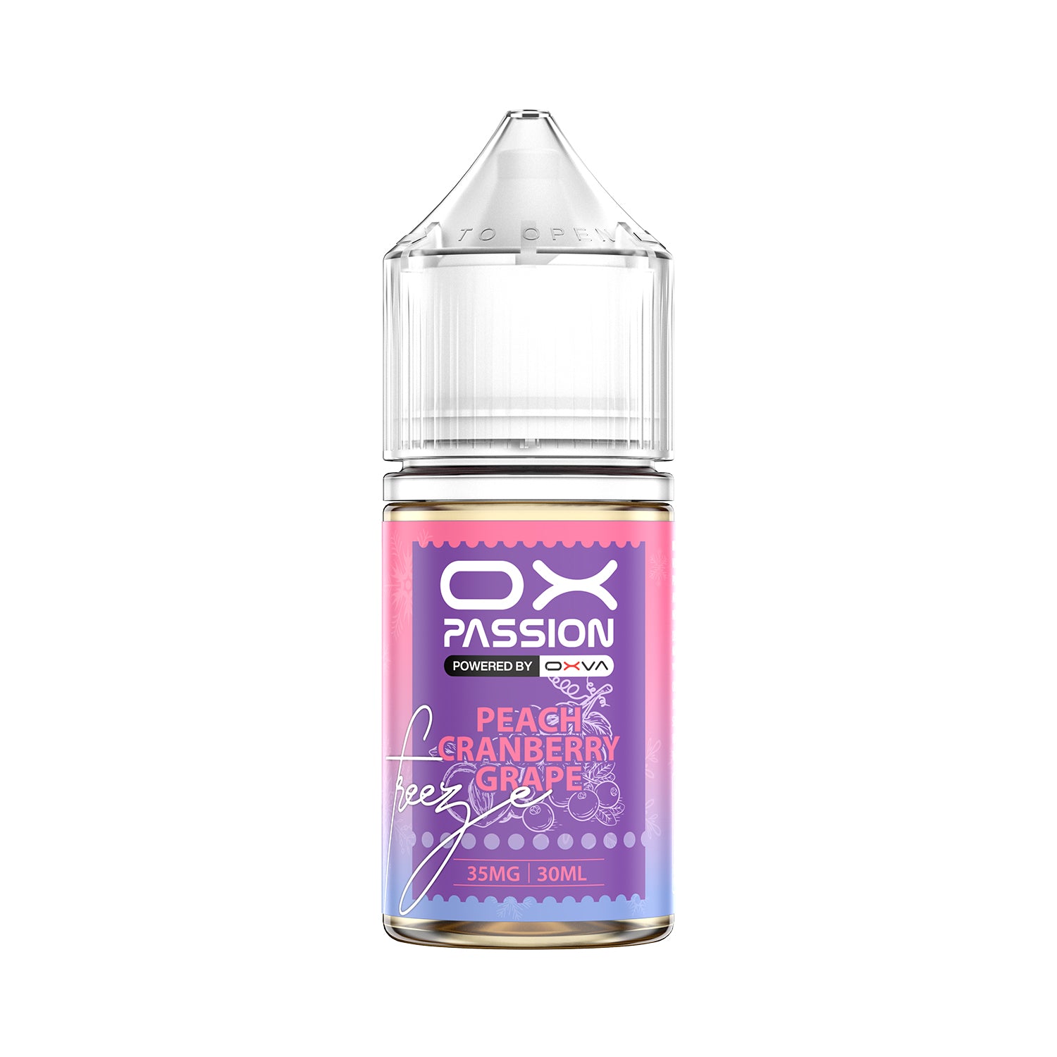 Ox Passion Freeze Flavor Peach Cranberry Grape 30ml By Oxva