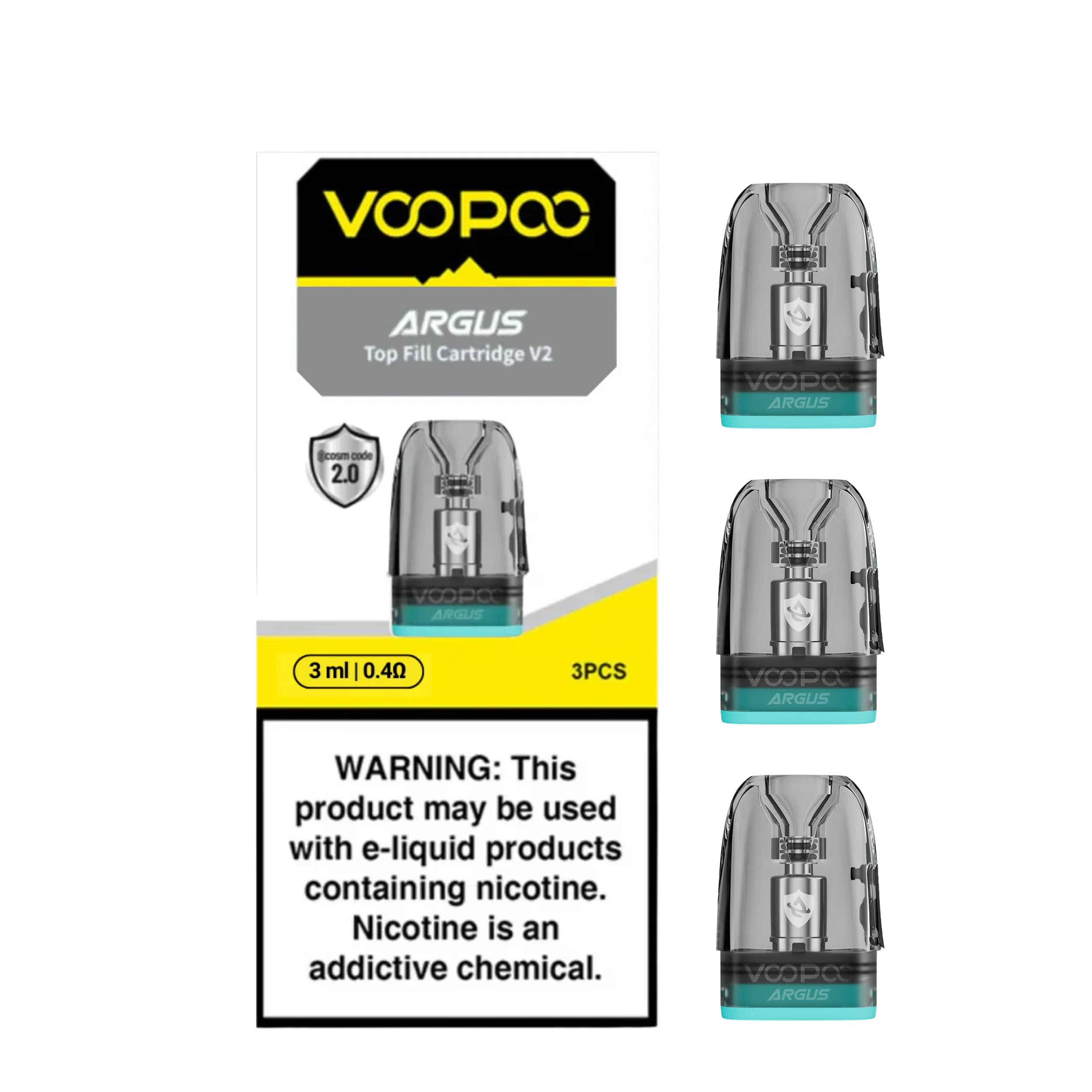 Voopoo Argus Top Fill Cartridge V2 3mL Vegas Vapor Voopoo Argus Top Fill Cartridge V2 3mL Vegas Vapor