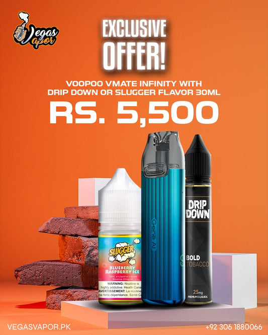 Exclusive Offer Voopoo Vmate Infinity + Dripdown Or Slugger 30ml