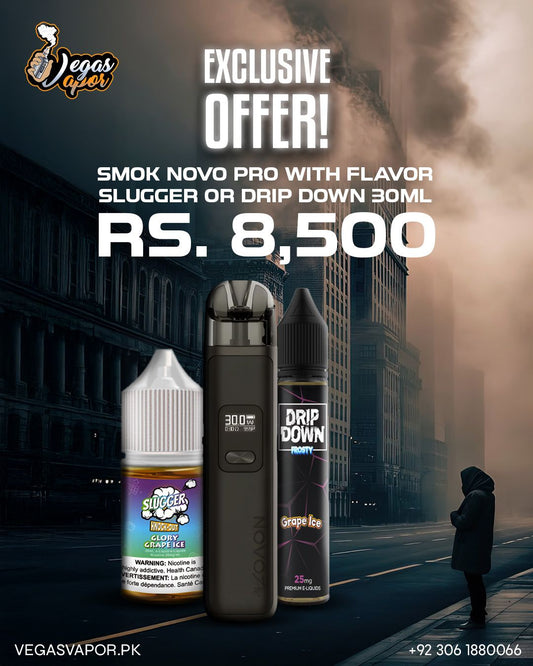 Exclusive Offer Smok Novo Pro + Dripdown Or Slugger 30ml