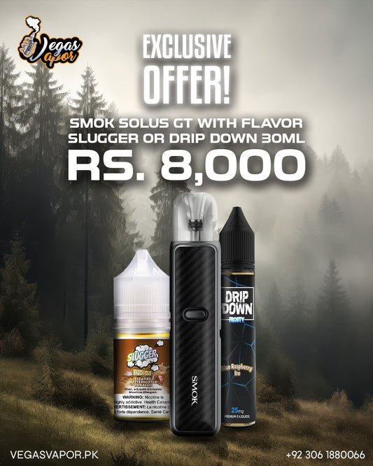 Exclusive Offer Smok Solus Gt + Dripdown Or Slugger 30ml