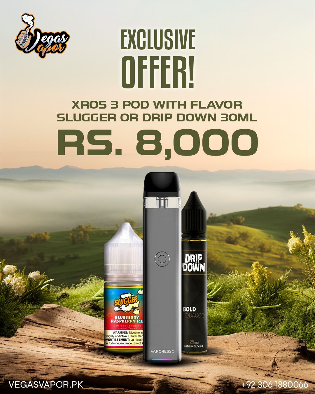 Exclusive Offer Xros 3 Pod Kit + Dripdown Or Slugger 30ml