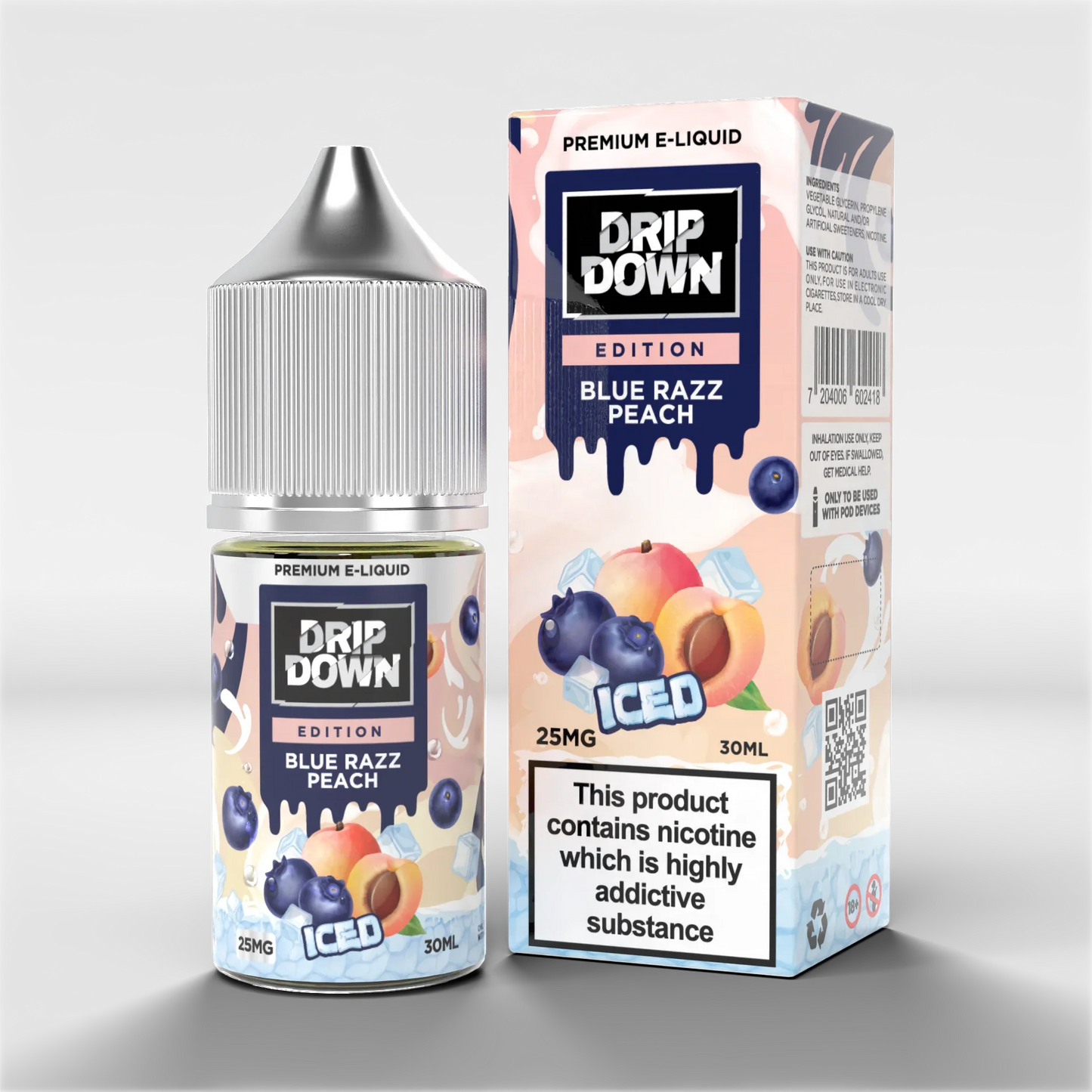 Drip Down Blue Razz Peach Ice 30ml